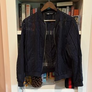 Zara zip up light sheer jacket